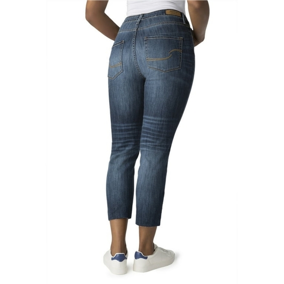 Levi's Signature Womens High Rise Slim Cropped Fit Stretch Denim Jeans Size 27 - Picture 6 of 16